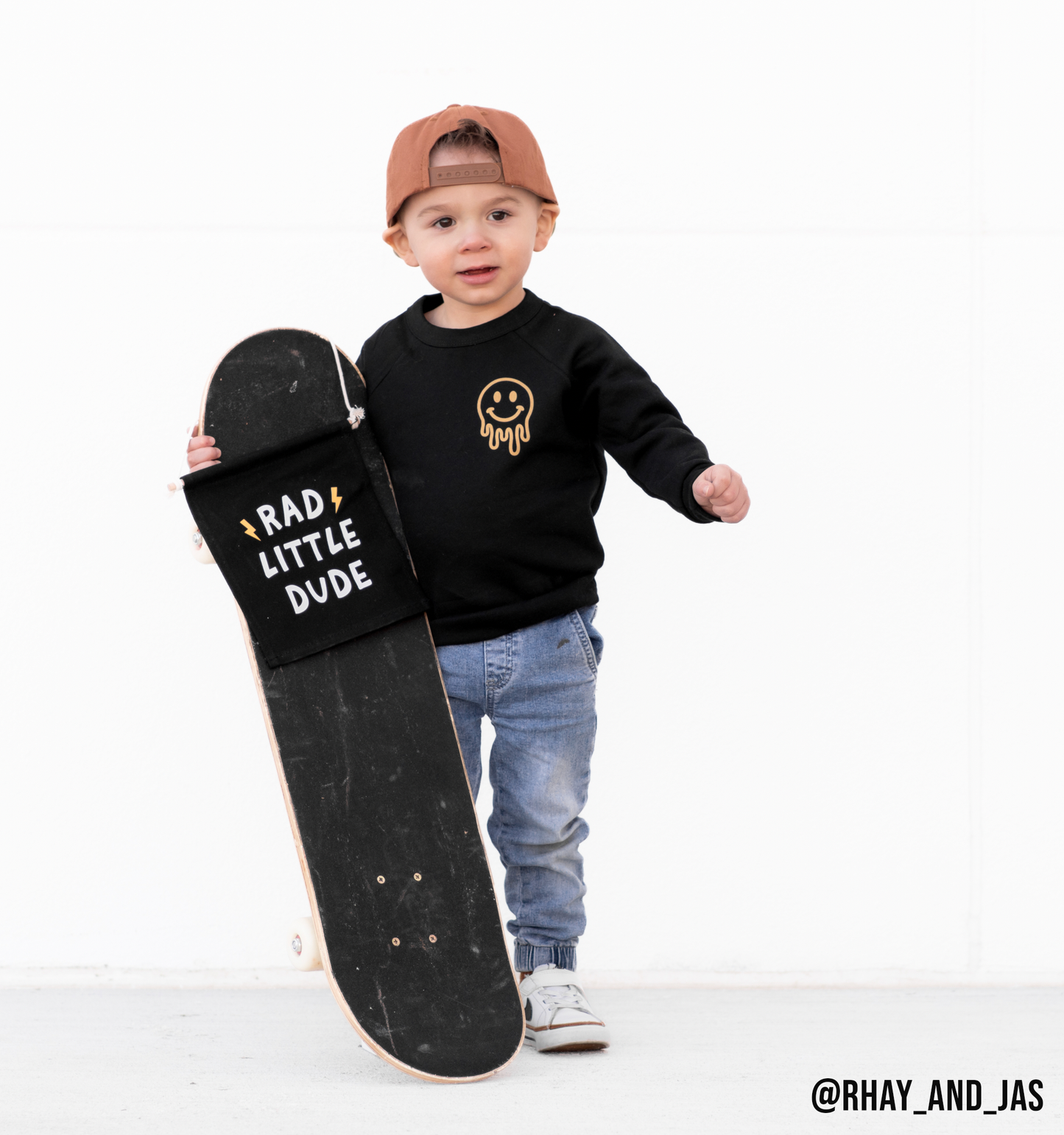 Rad Little Dude (Black) Canvas Hang Sign - Boys Canvas Banne