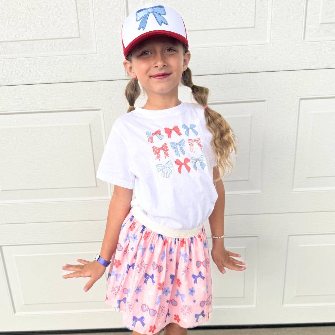 Patriotic Bow Patch Trucker Hat