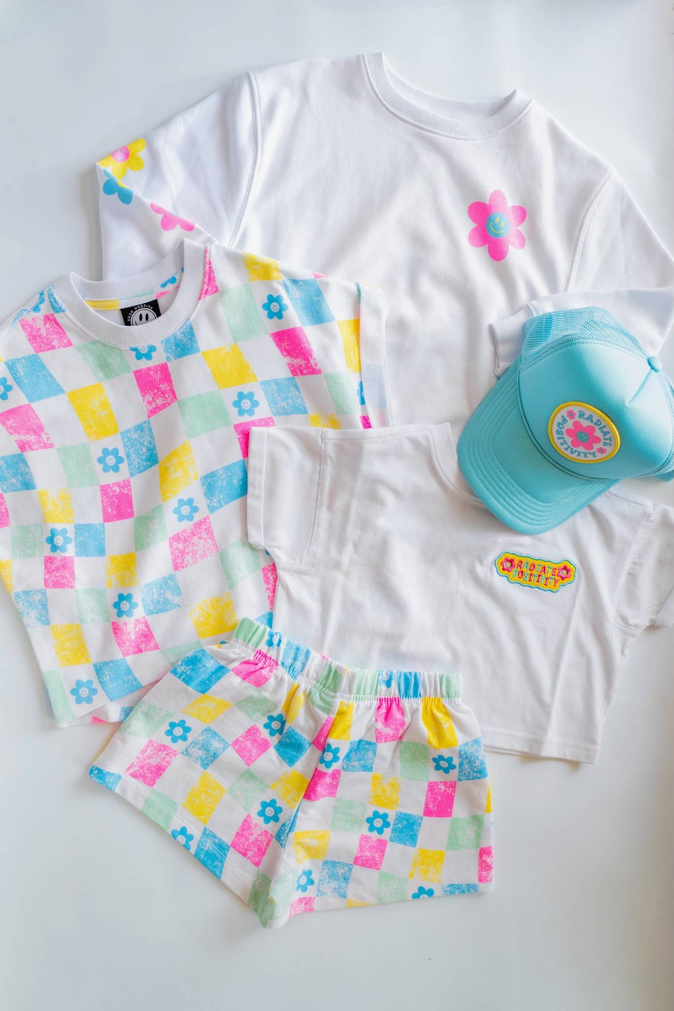 XOXO by Magpies All Over Checker French Terry Tee