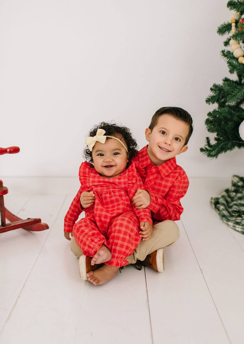 Mabel Romper in Red Picnic Plaid