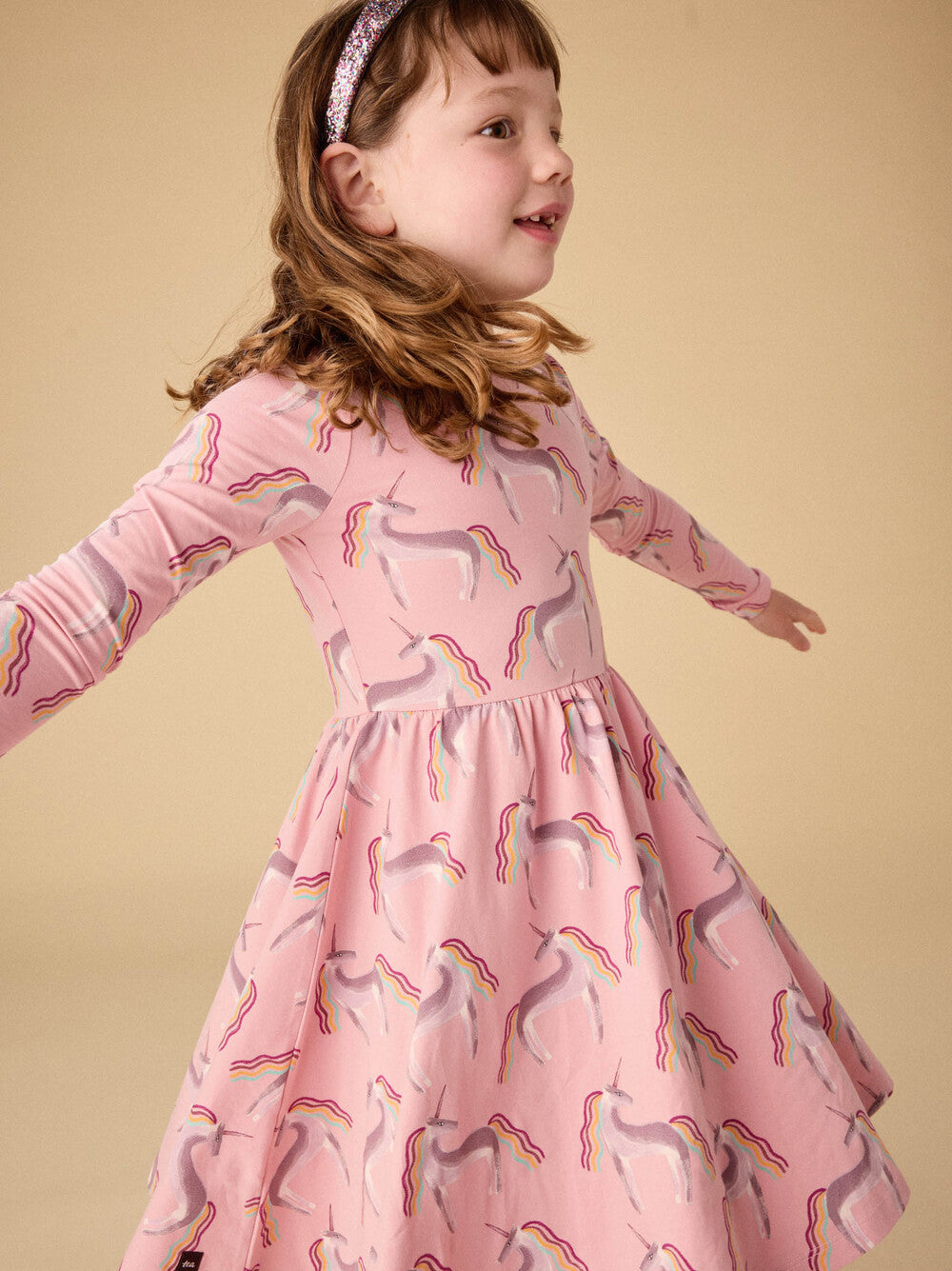Printed Ballet Dress Rainbow Unicorn