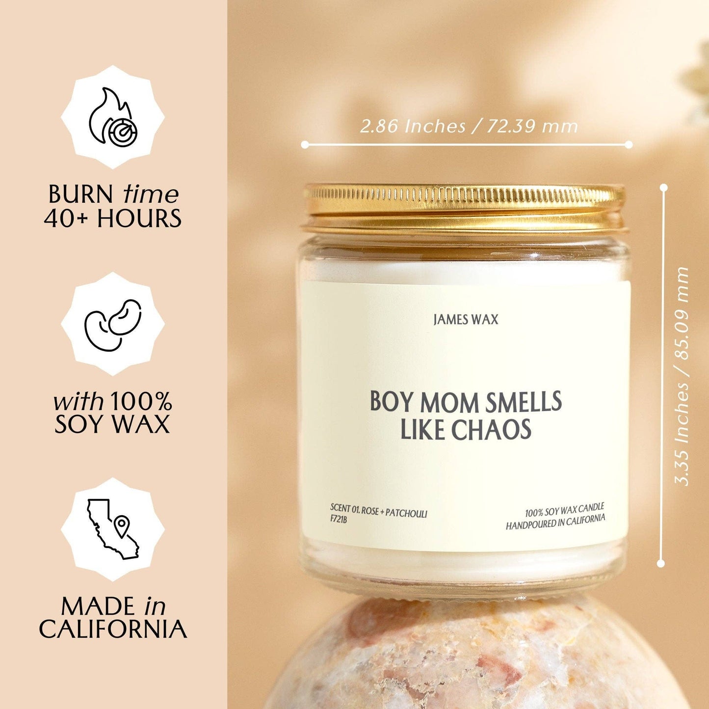 Boy Mom Smells Like Chaos Candle