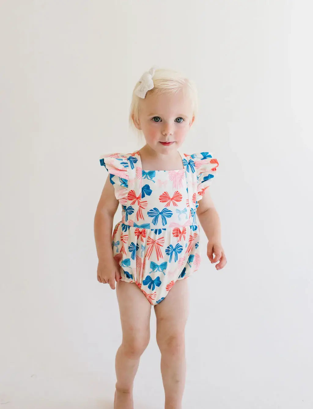 Emmy Bubble in Patriotic Bows | Baby