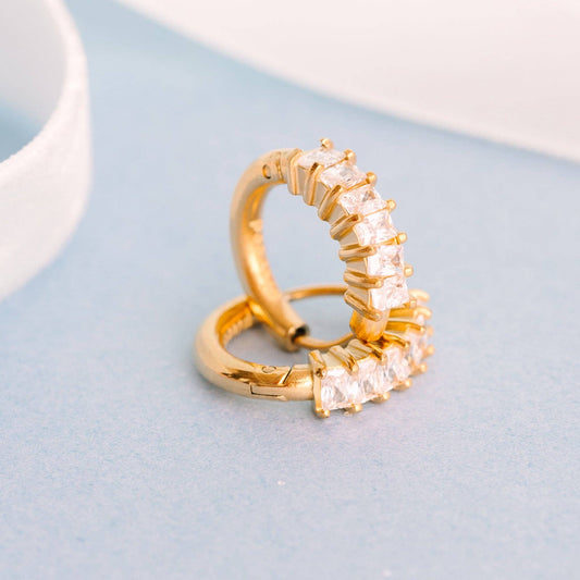 Diamond Ring Huggies