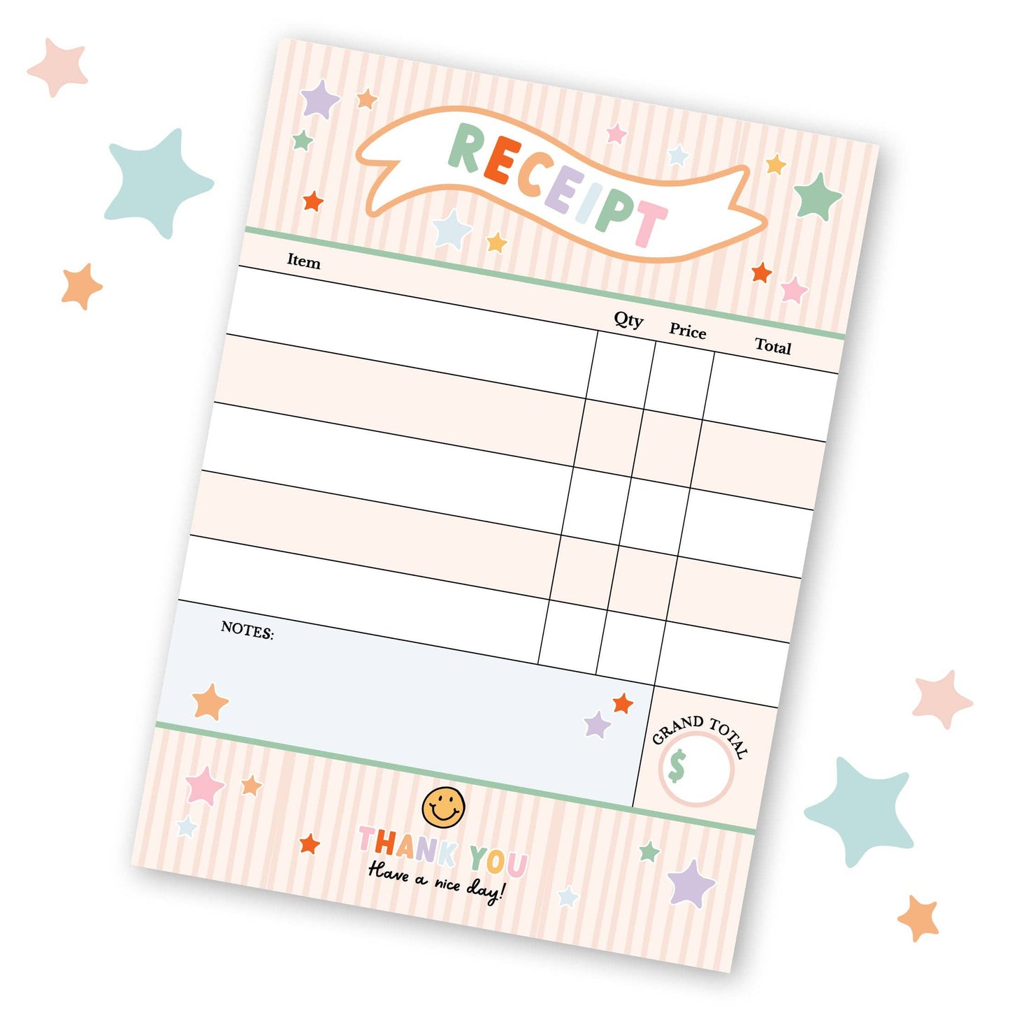 Pretend Play Receipt Pretend Play Notepad