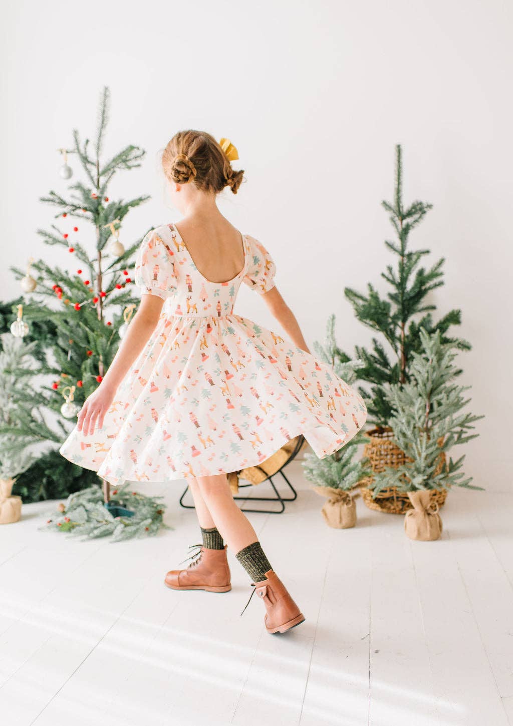 Puff Dress in Nutcracker | Girls Christmas Dress