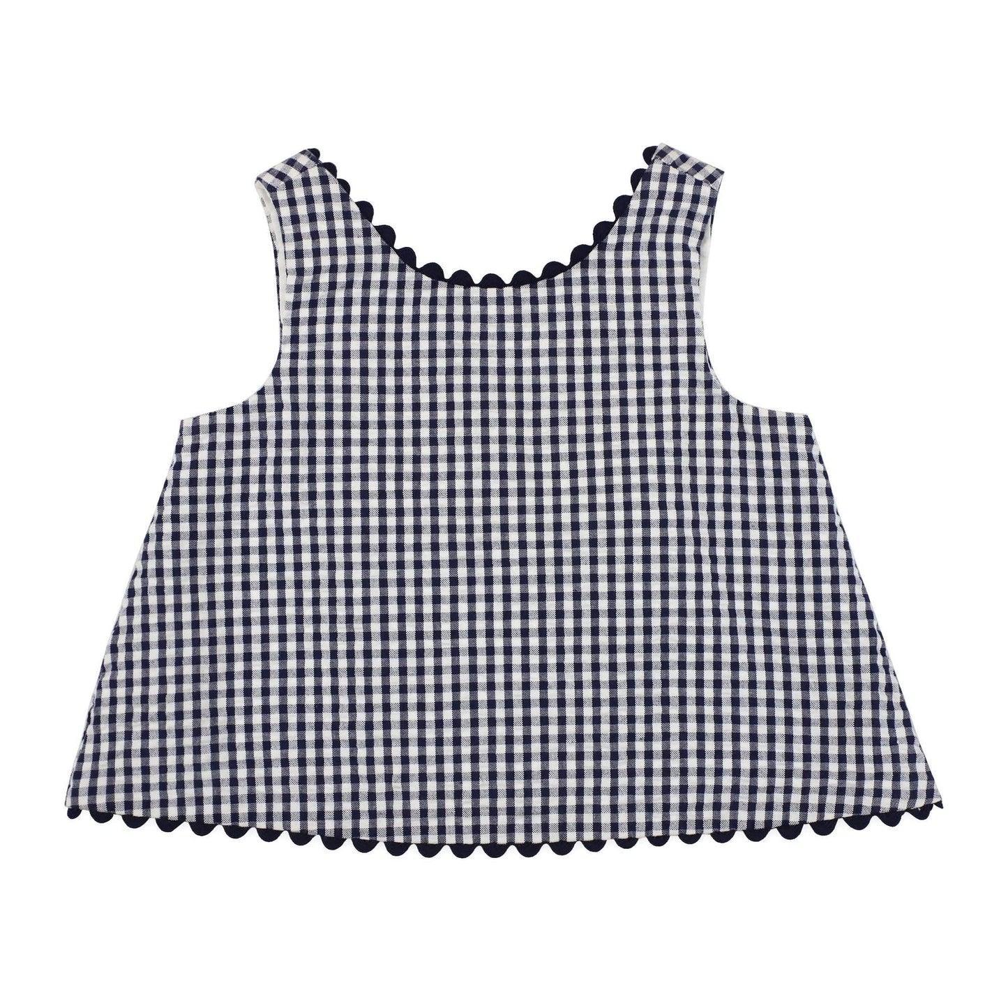 Organic Flyaway Back Set Navy Seersucker