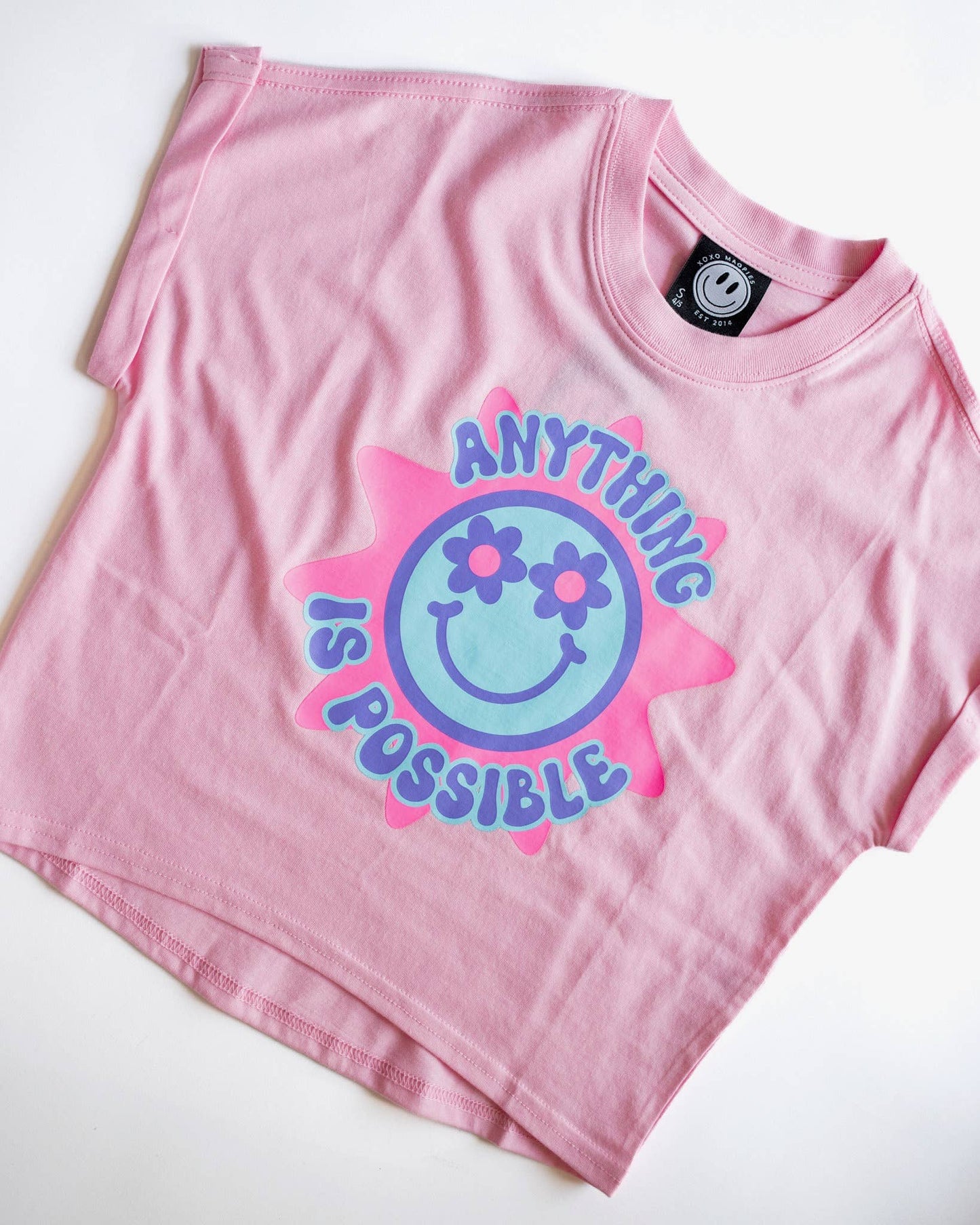 XOXO by Magpies Anything is Possible Printed Tee | Bubble Gum Pink