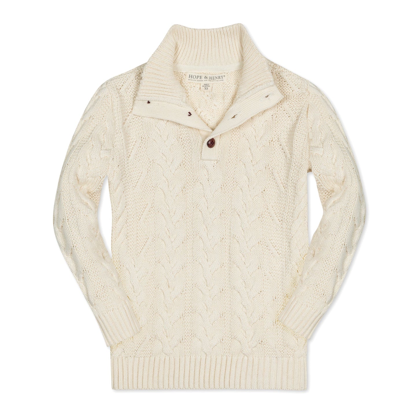 Organic Mock Neck Sweater Ivory
