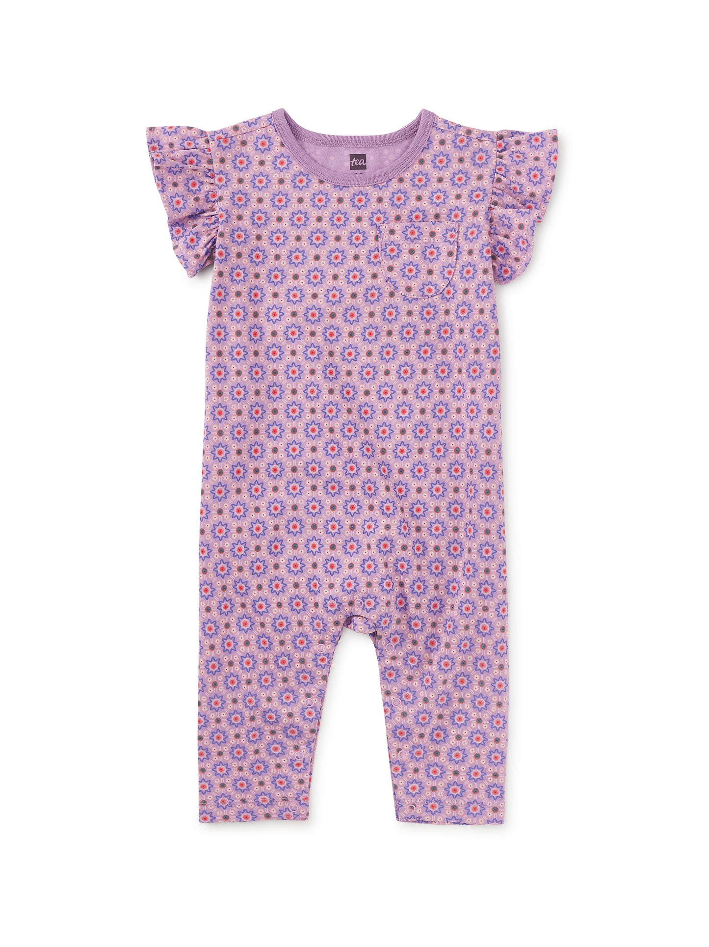 Ruffle Sleeve Baby Romper-Korean Tiles