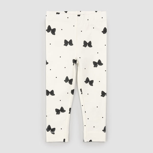 Bow Legging knit Off White