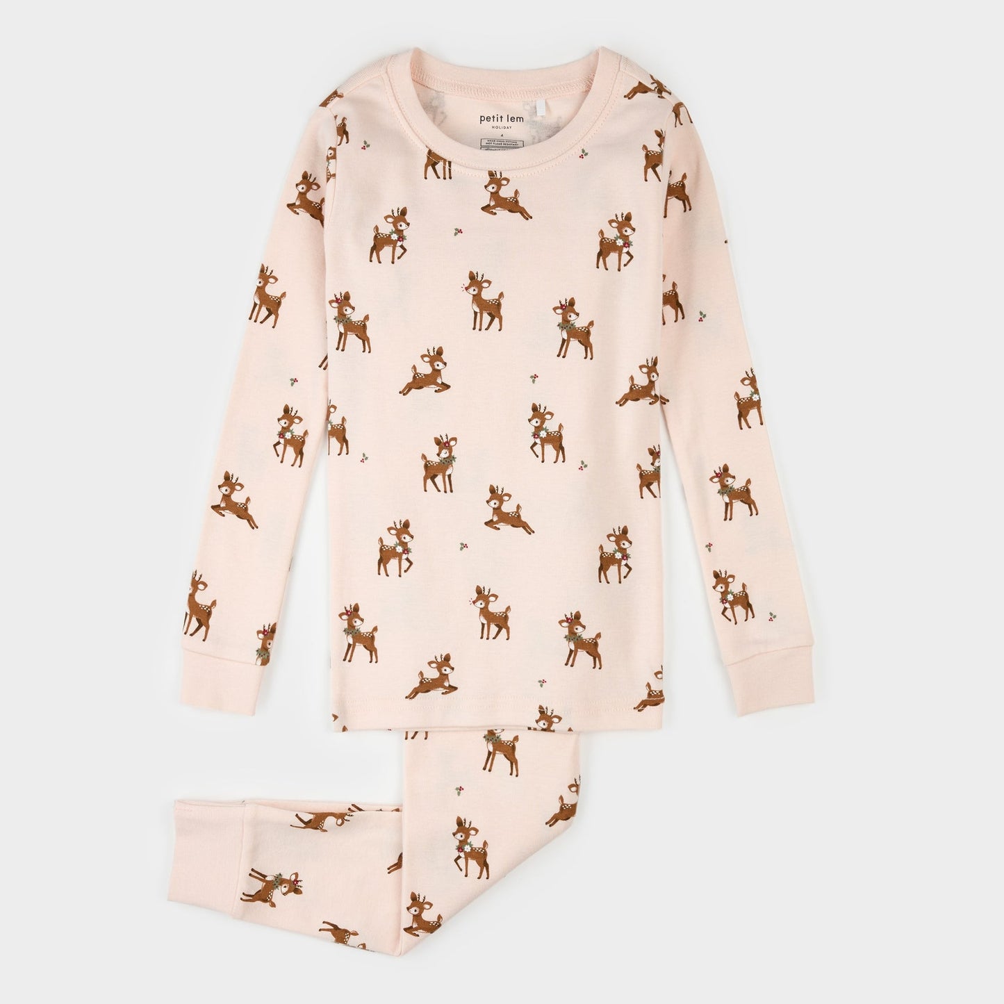 Reindeer Soft Pink PJ Set