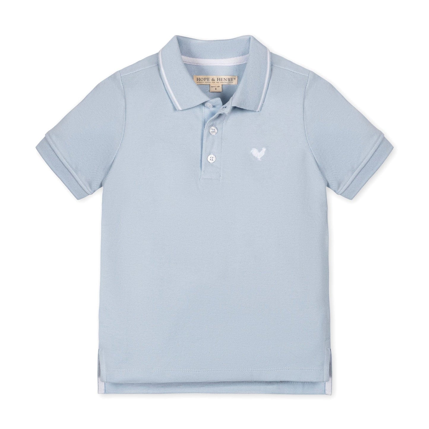 Organic Pique Polo-Light Blue