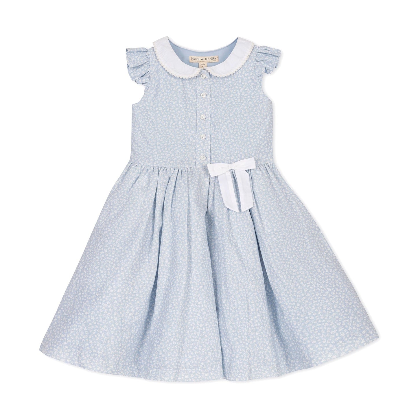 Linen Dress with Peter Pan Collar