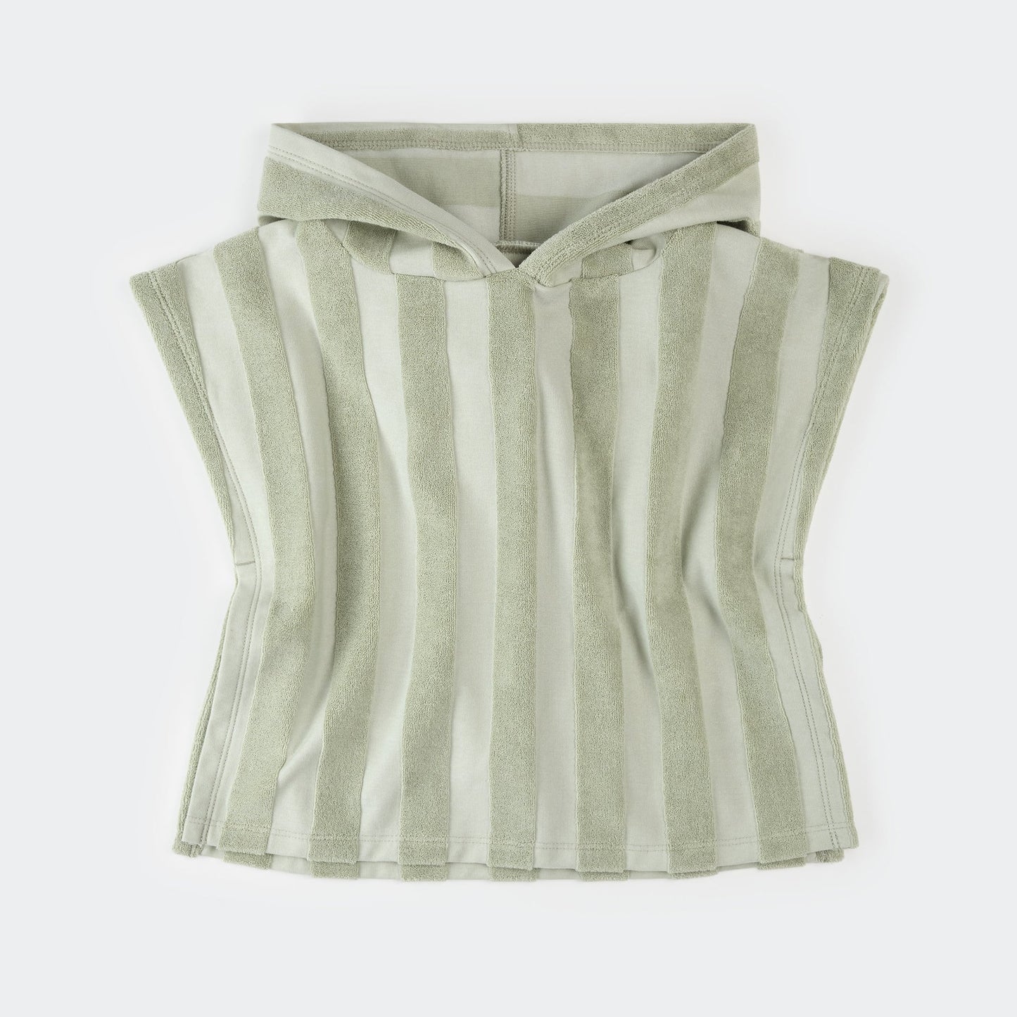 Grass Green Stripe Beach Poncho