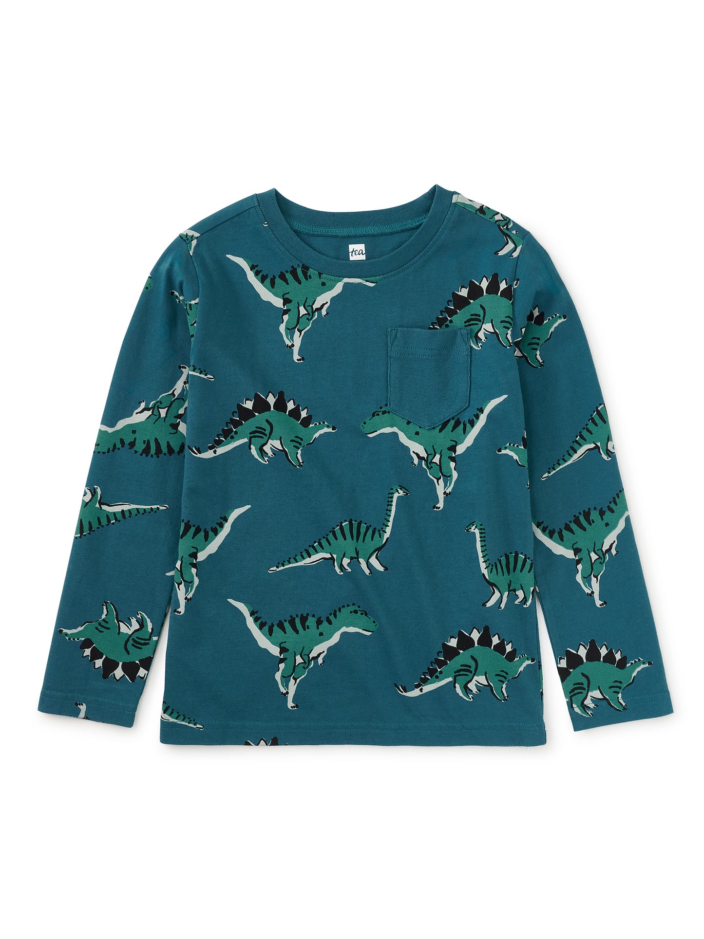 Long Sleeve Pocket Dynamic Dinos Tee