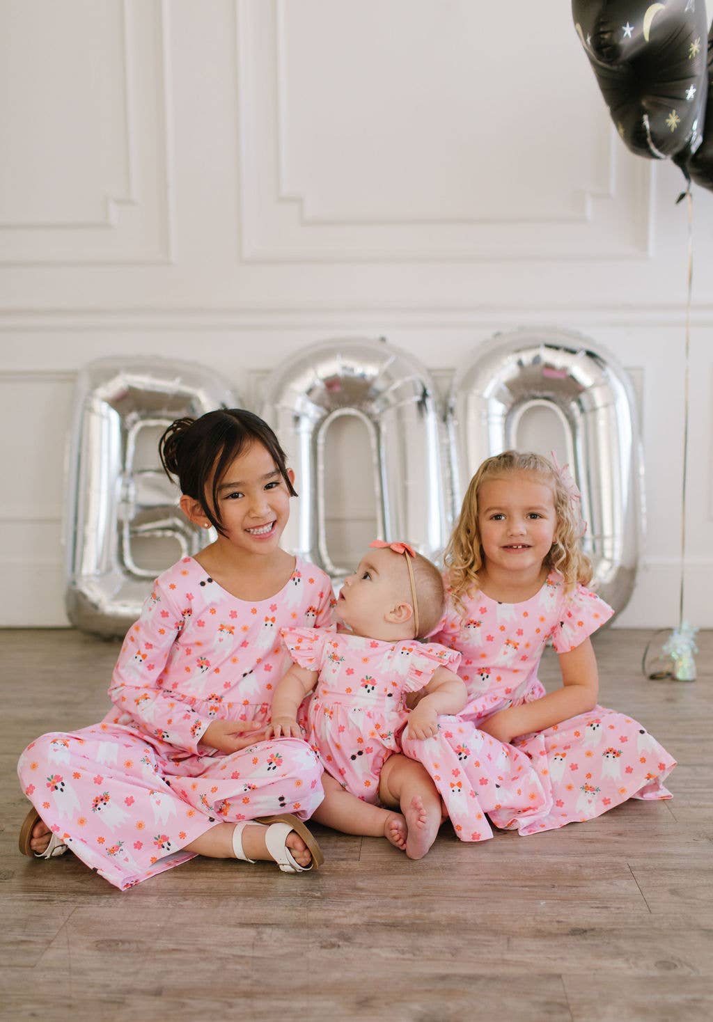 Olivia Dress in Floral Ghost | Girls Halloween Dress