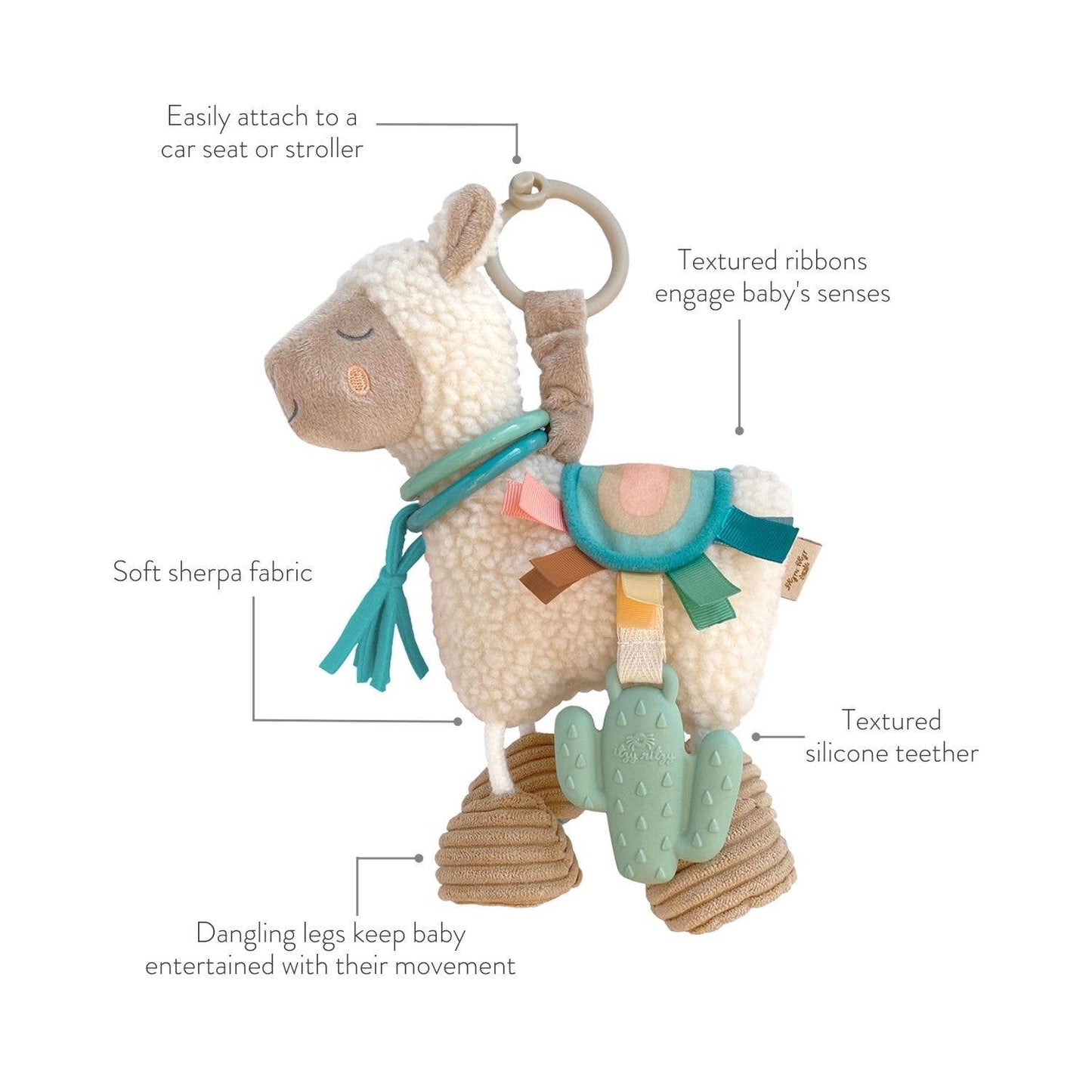 Itzy Friends Link & Love Activity Plush with Teether Toy
