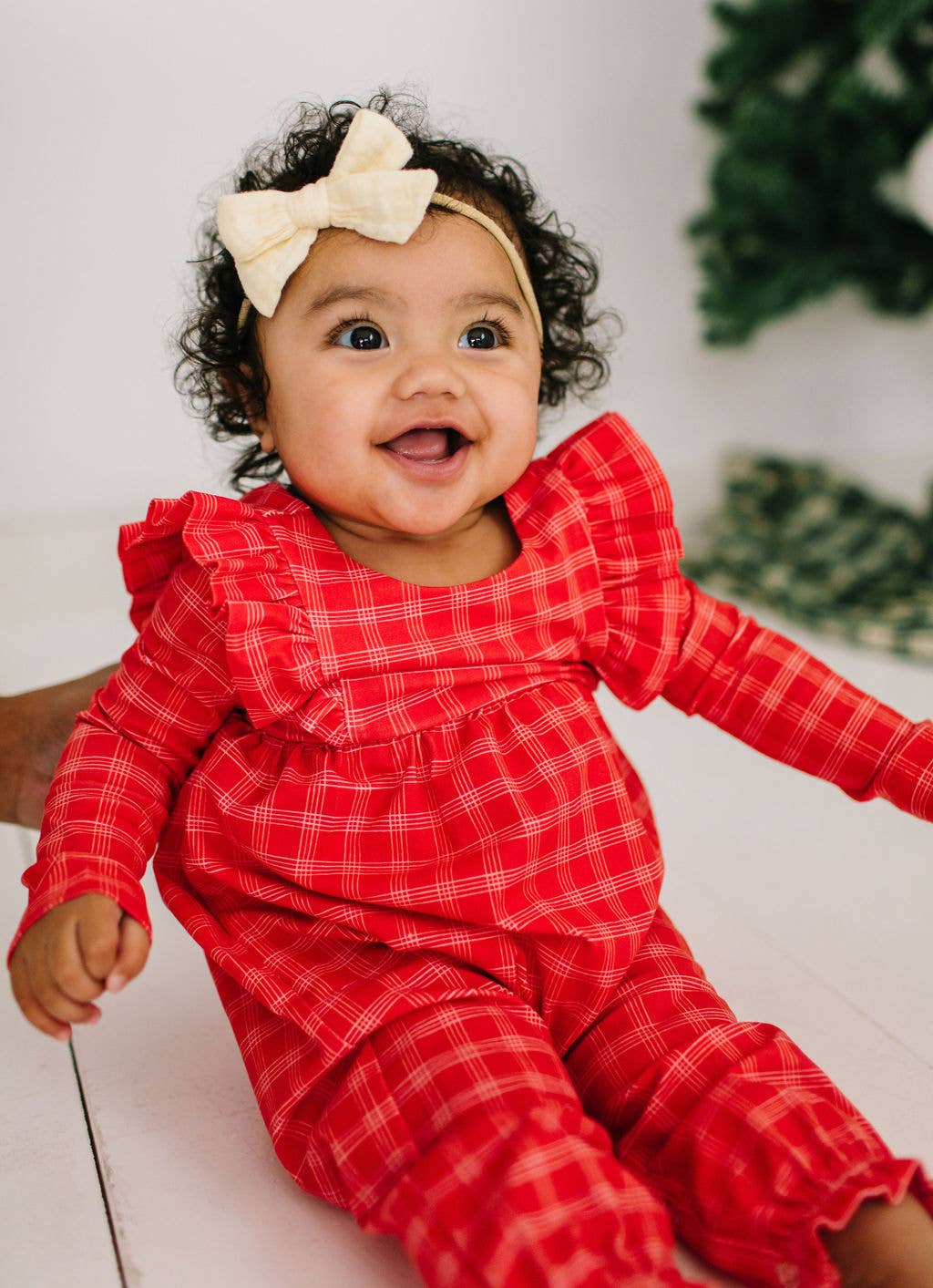 Mabel Romper in Red Picnic Plaid