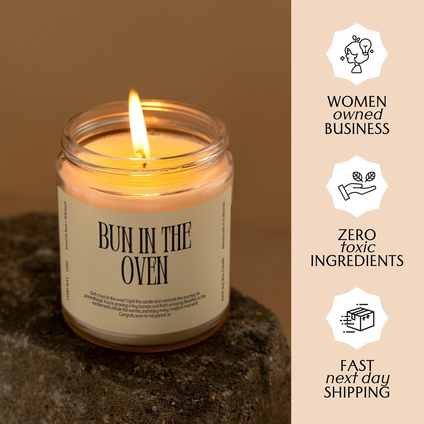 Expecting Moms Bun in the Oven Candle