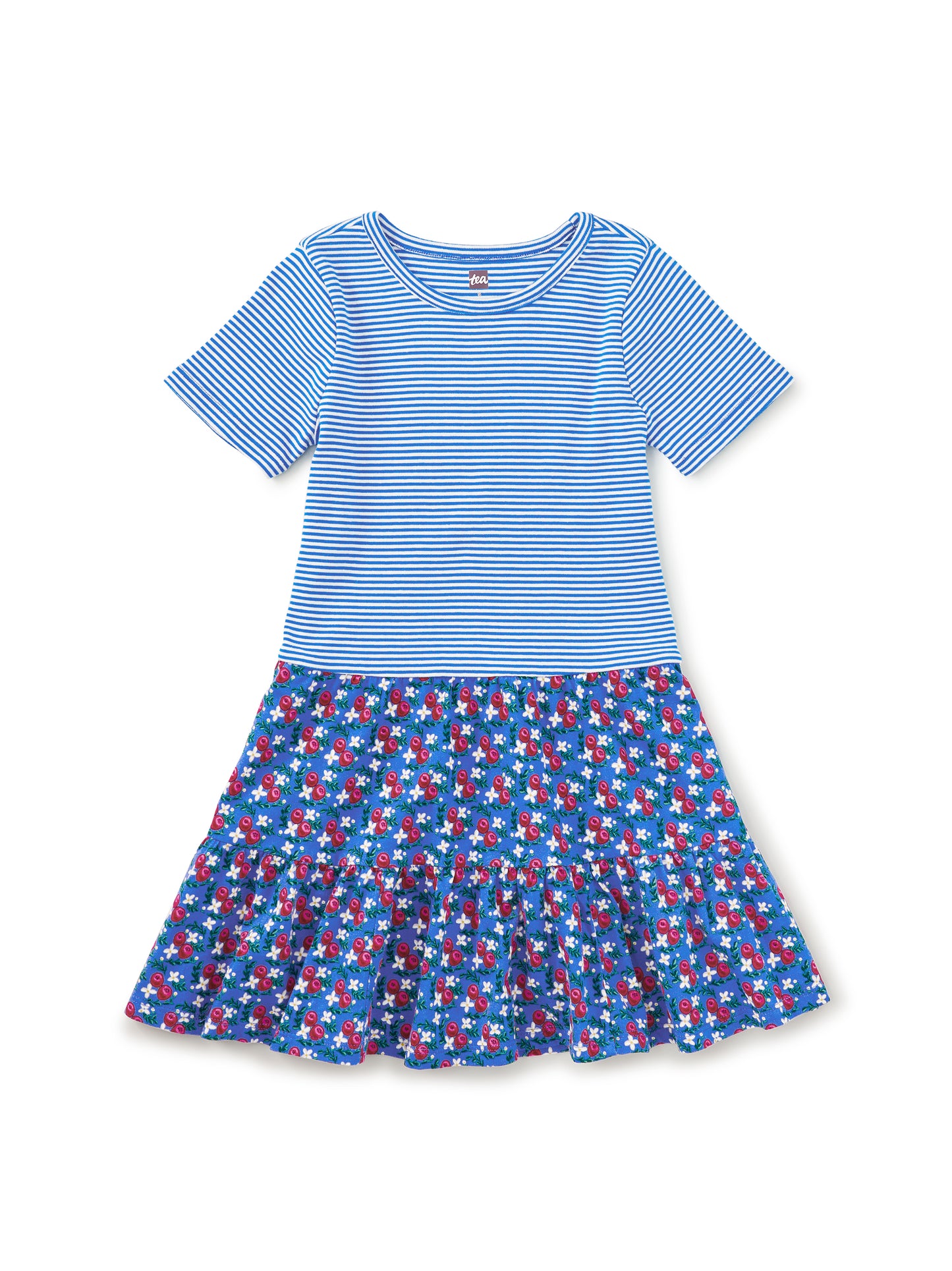 Tier Skirted Twirl Dress Flamenco Fan Rose