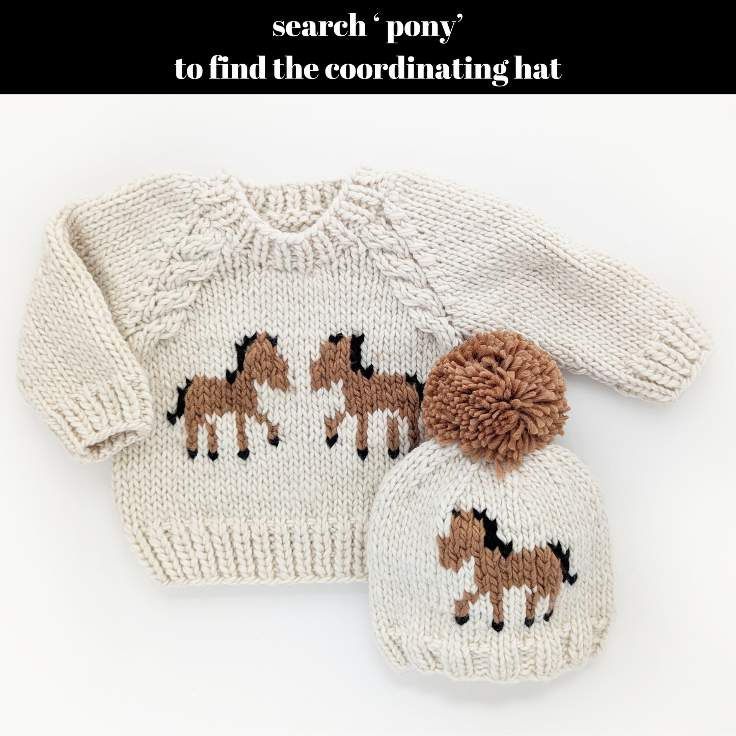 Pony Sweater Natural Toddler