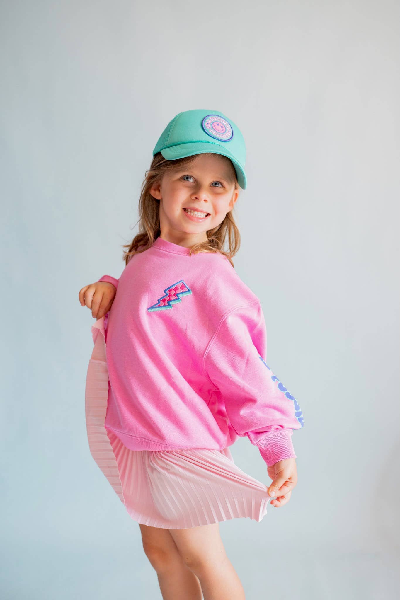XOXO by Magpies Anything is Possible Lightning Sweatshirt | Berry Pink