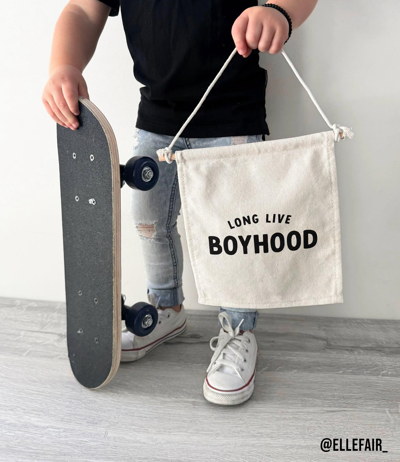 Long Live Boyhood (Natural) Canvas Hang Sign - Canvas Decor