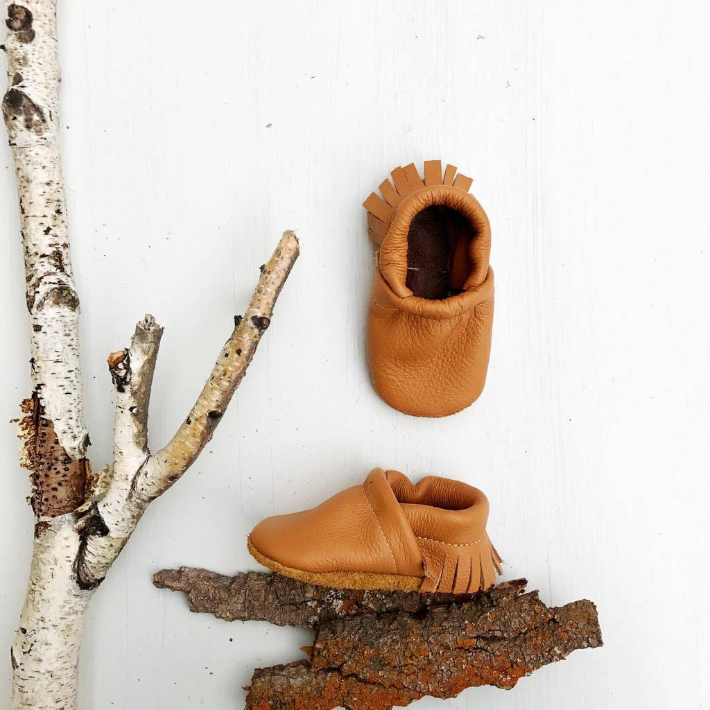 Camel Moccasins Newborn Baby Booties & Toddler Boy Shoes