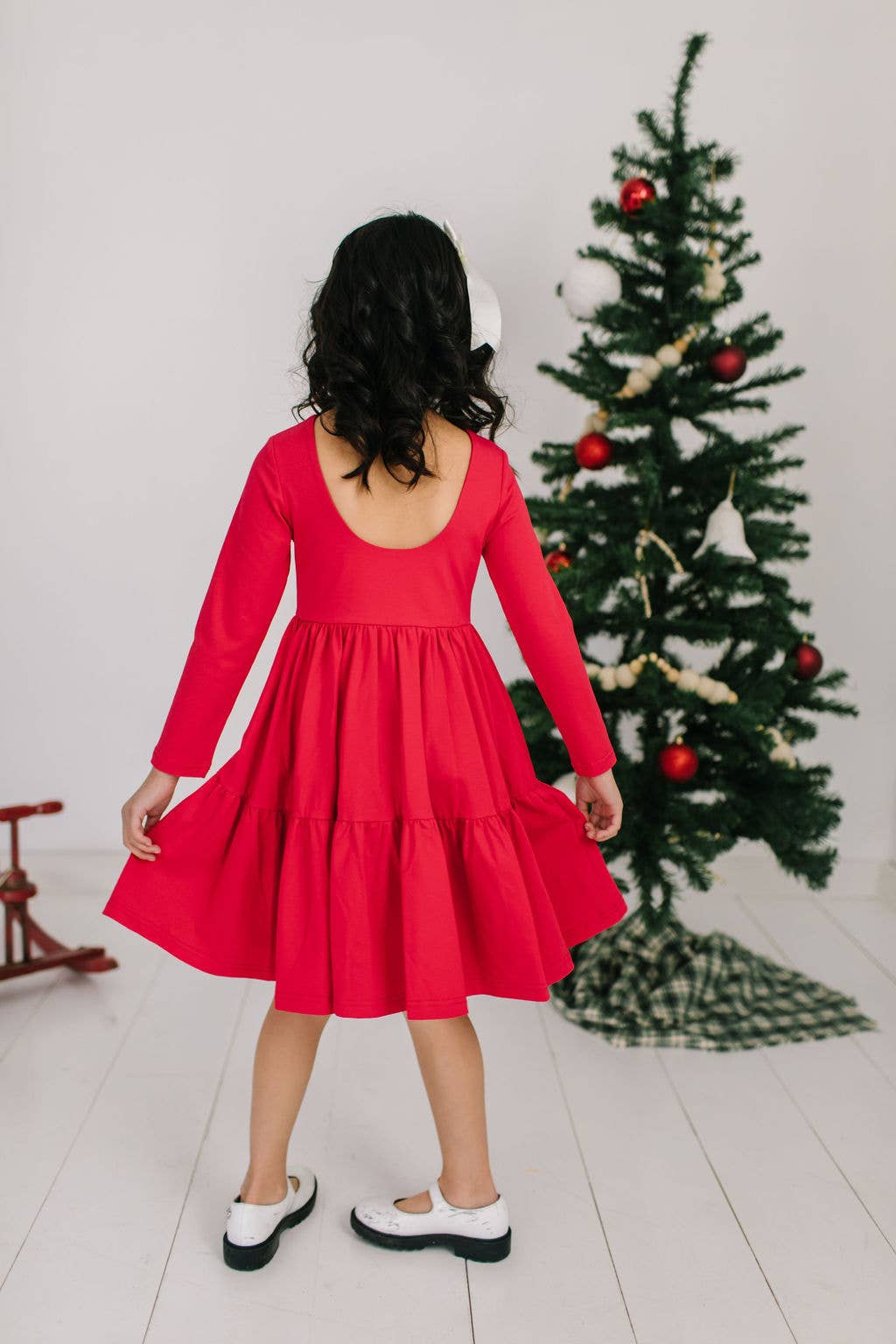 Gwendolyn Ruffle in Scarlet | Girls Dress
