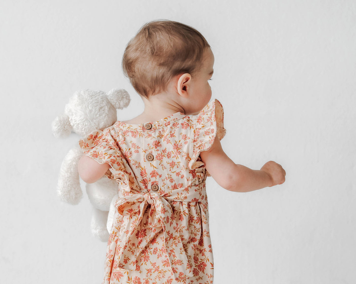 Flutter Long Romper- Blush Floral