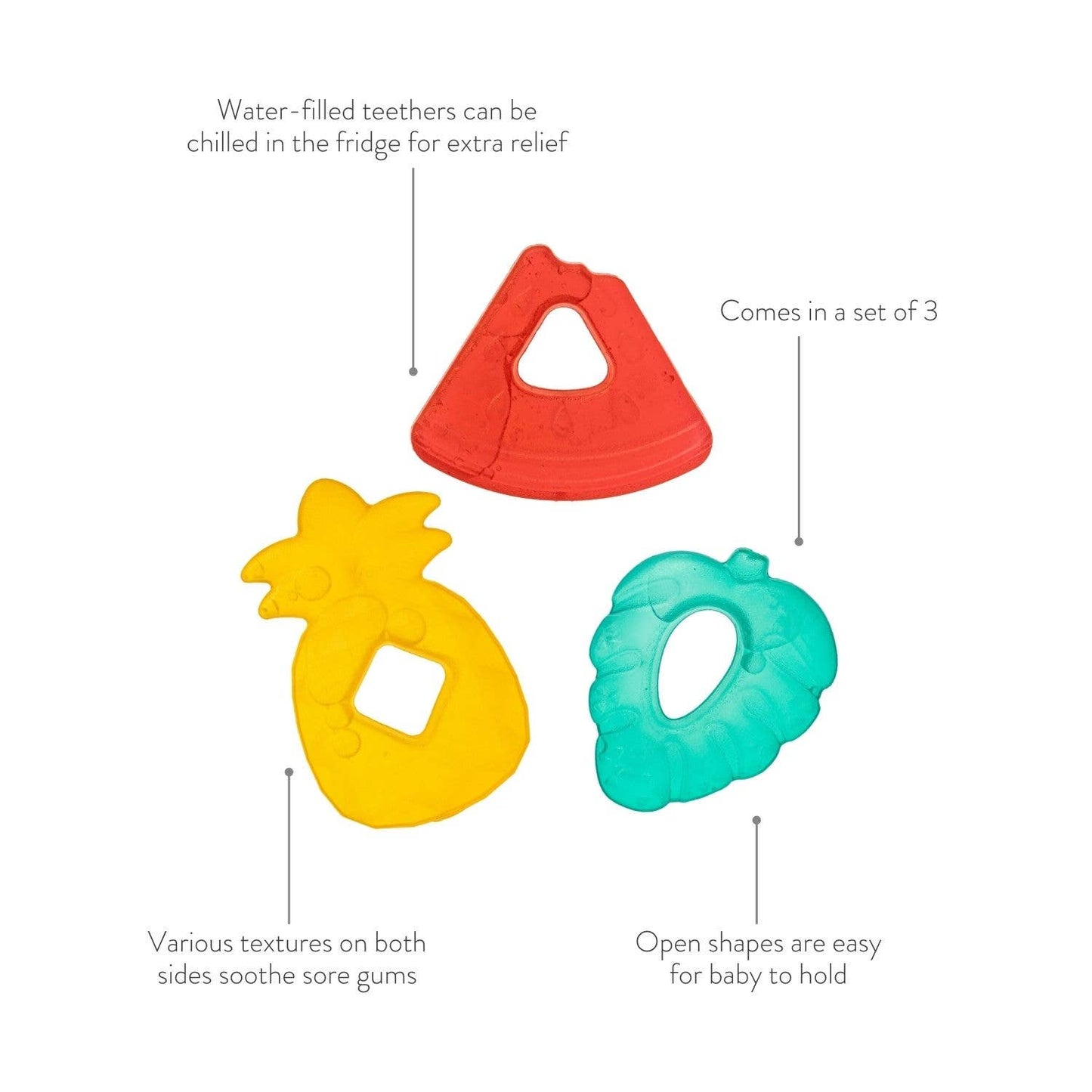 Cutie Coolers Water Filled Teethers (3-pack)