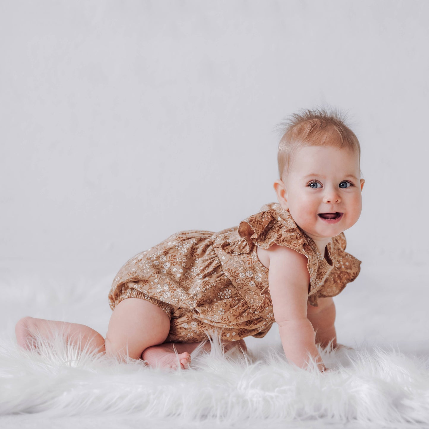 Flutter Front Romper- Tulips