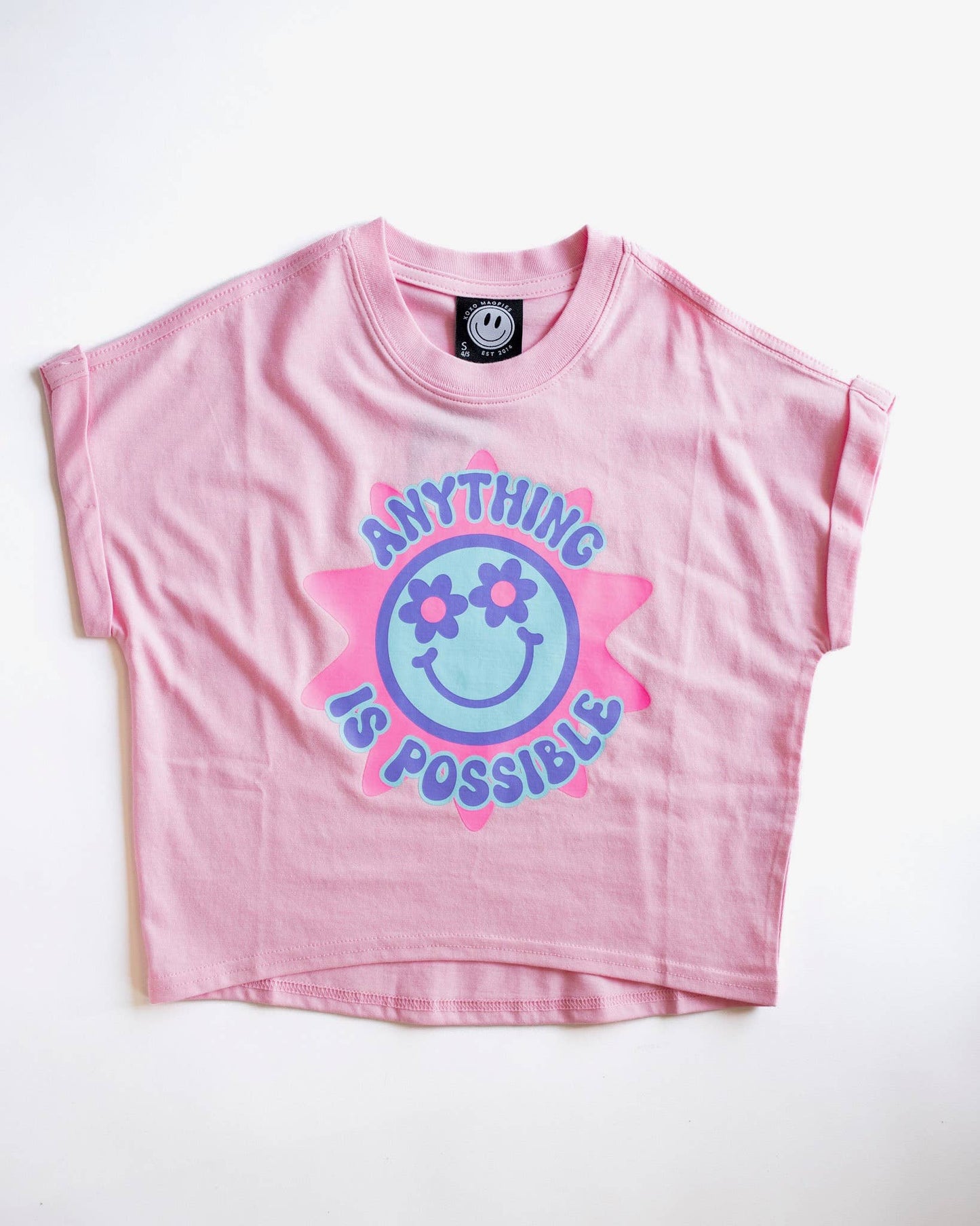 XOXO by Magpies Anything is Possible Printed Tee | Bubble Gum Pink