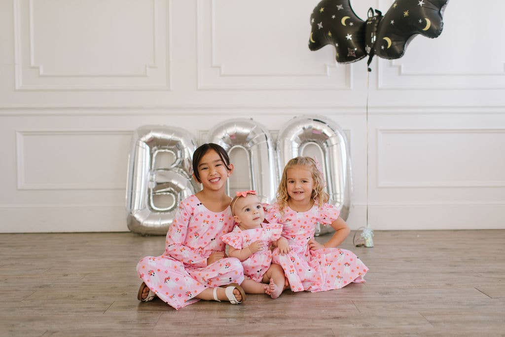 Olivia Dress in Floral Ghost | Girls Halloween Dress