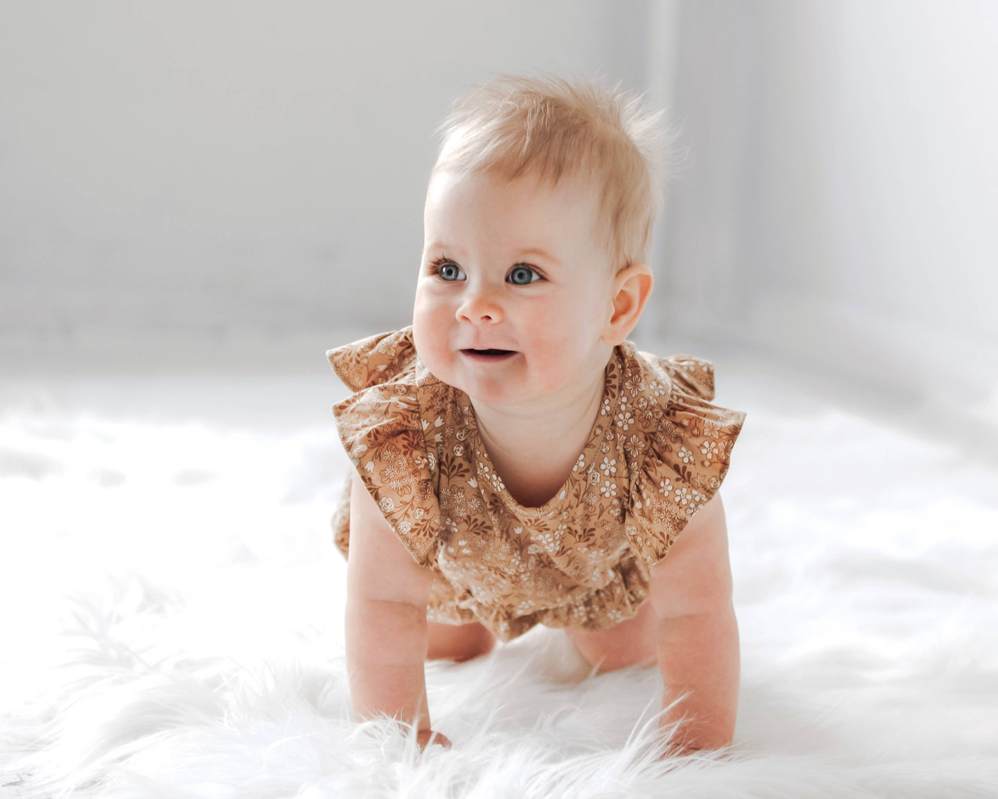 Flutter Front Romper- Tulips