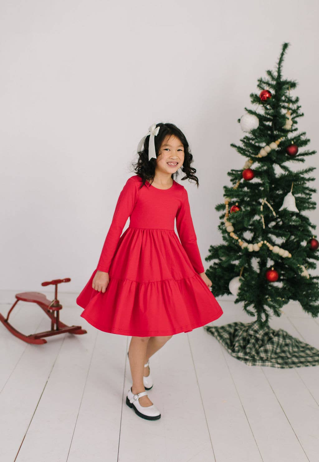 Gwendolyn Ruffle in Scarlet | Girls Dress