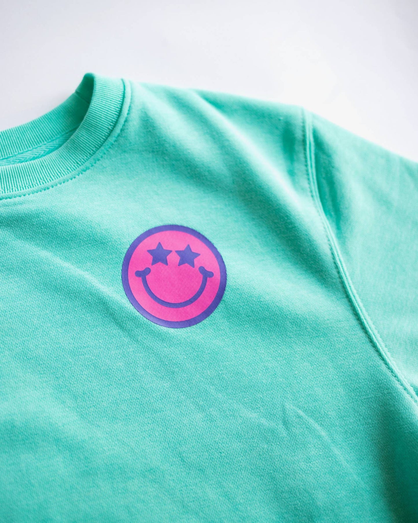 XOXO by Magpies Anything is Possible Smiley Sweatshirt | Aqua