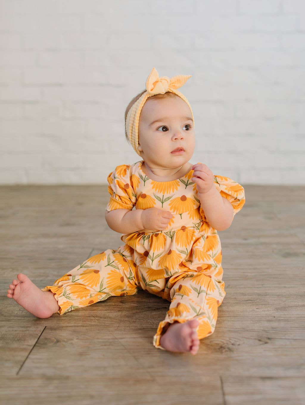 Puffed Rosie Romper in Sunflower