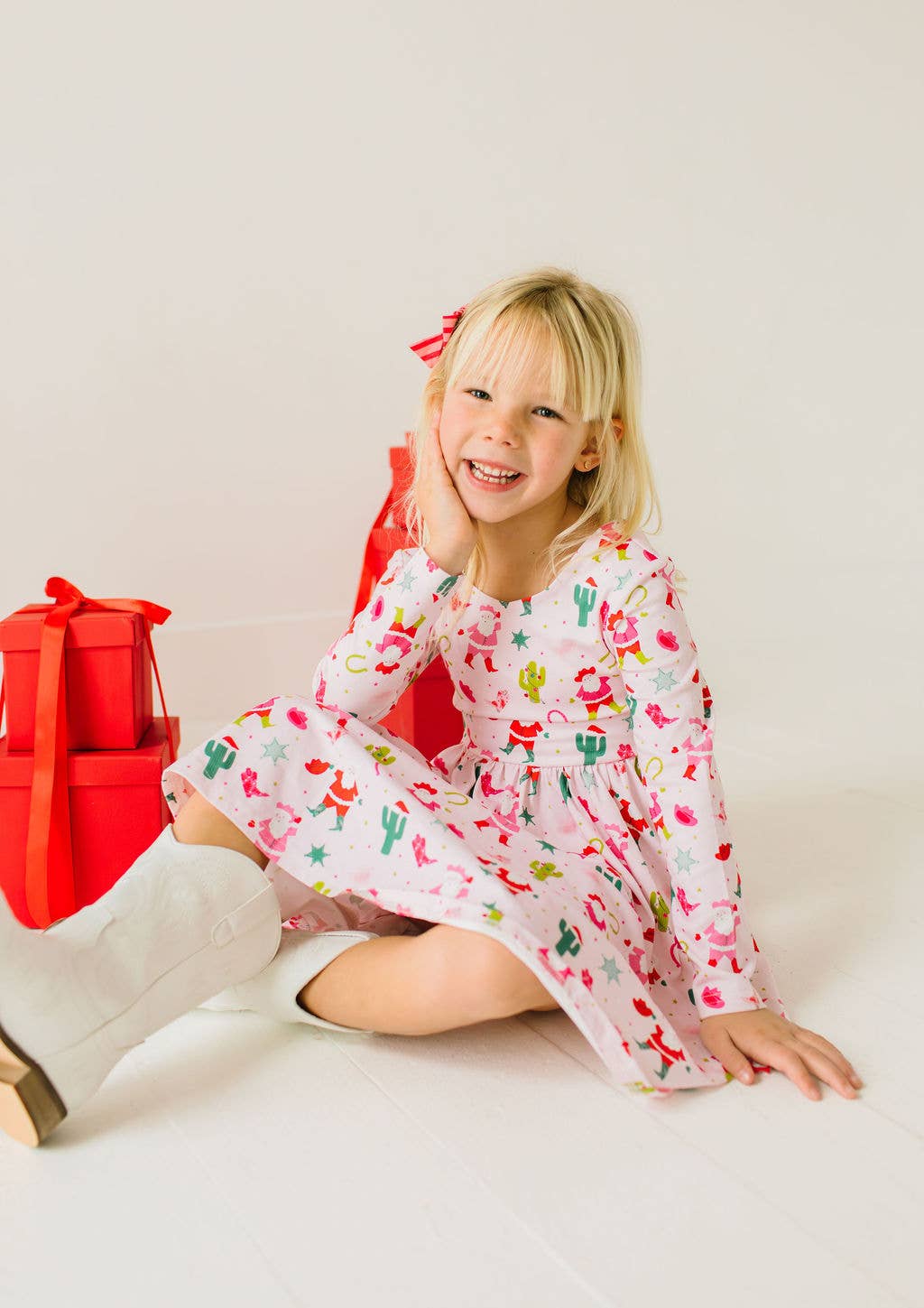 Gwendolyn Dress in Cowboy Santa