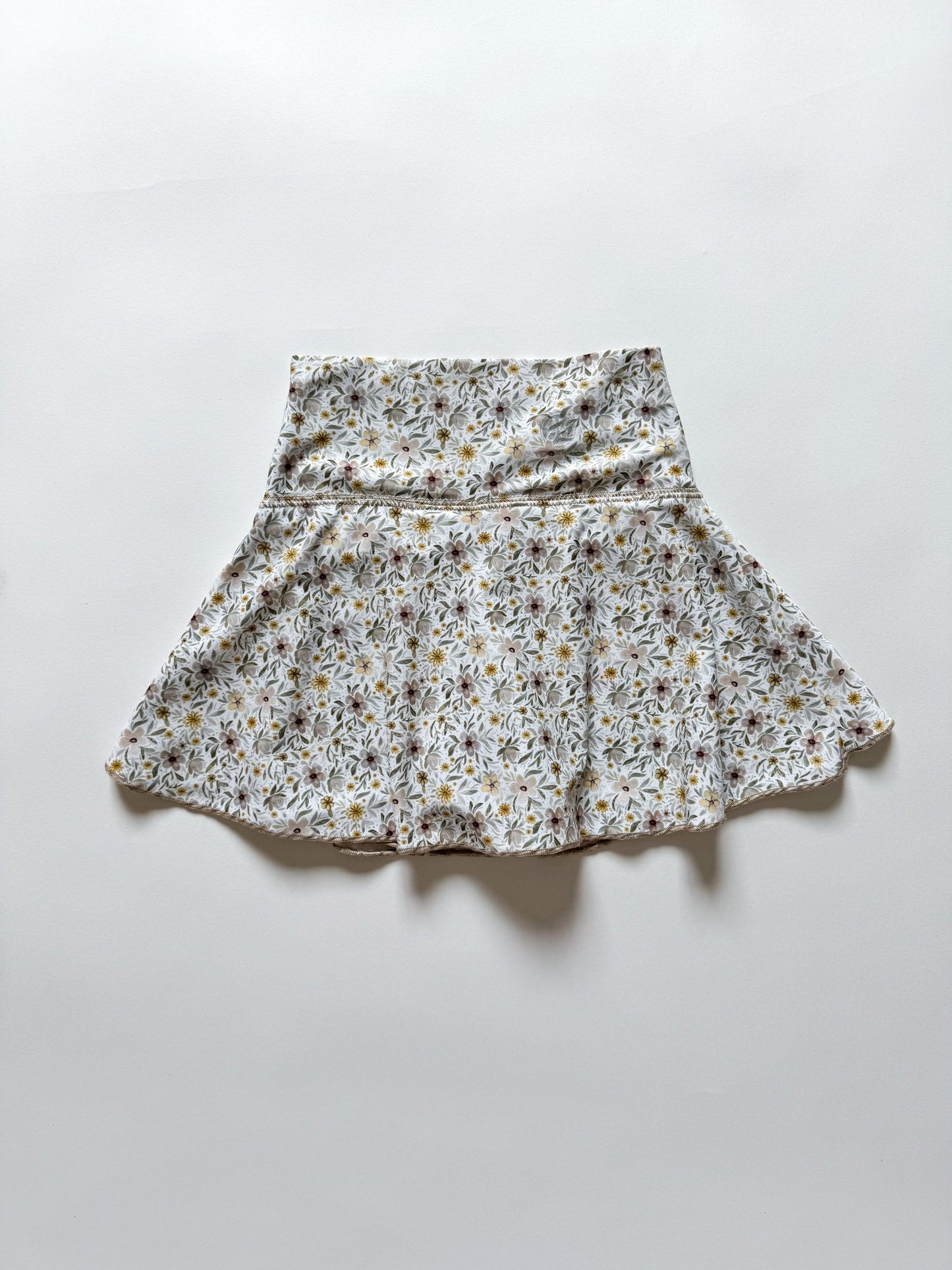 Almond Floral Tennis Skirt