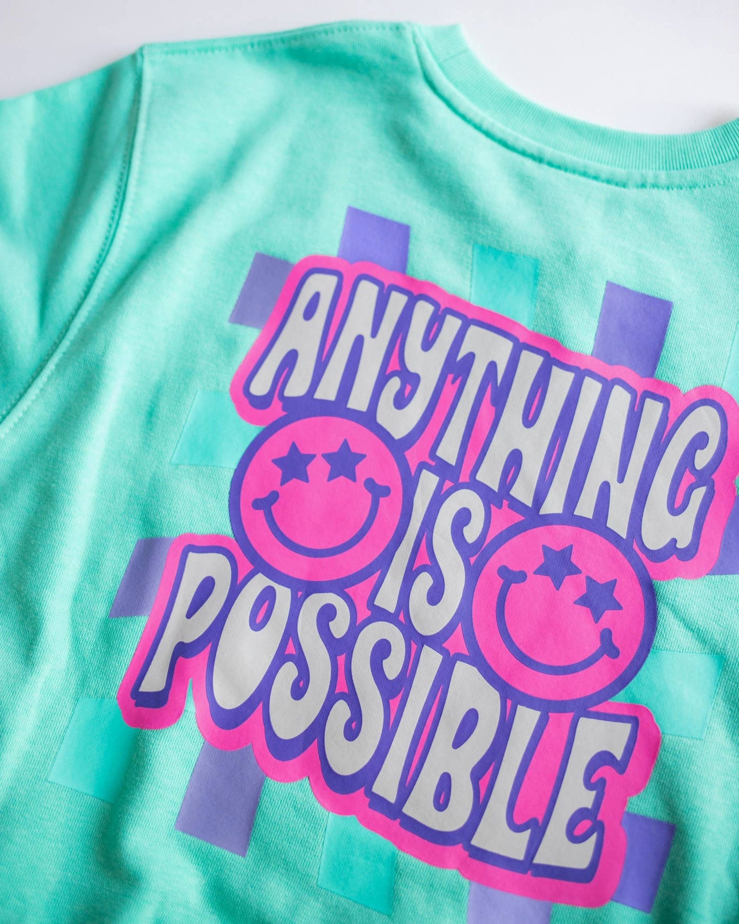 XOXO by Magpies Anything is Possible Smiley Sweatshirt | Aqua