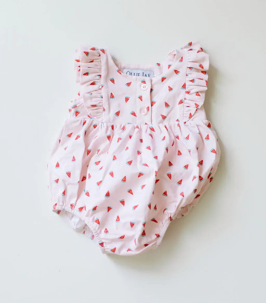 Betsy Bubble in Watermelon | Baby Girl Bubble | Summer Preorder