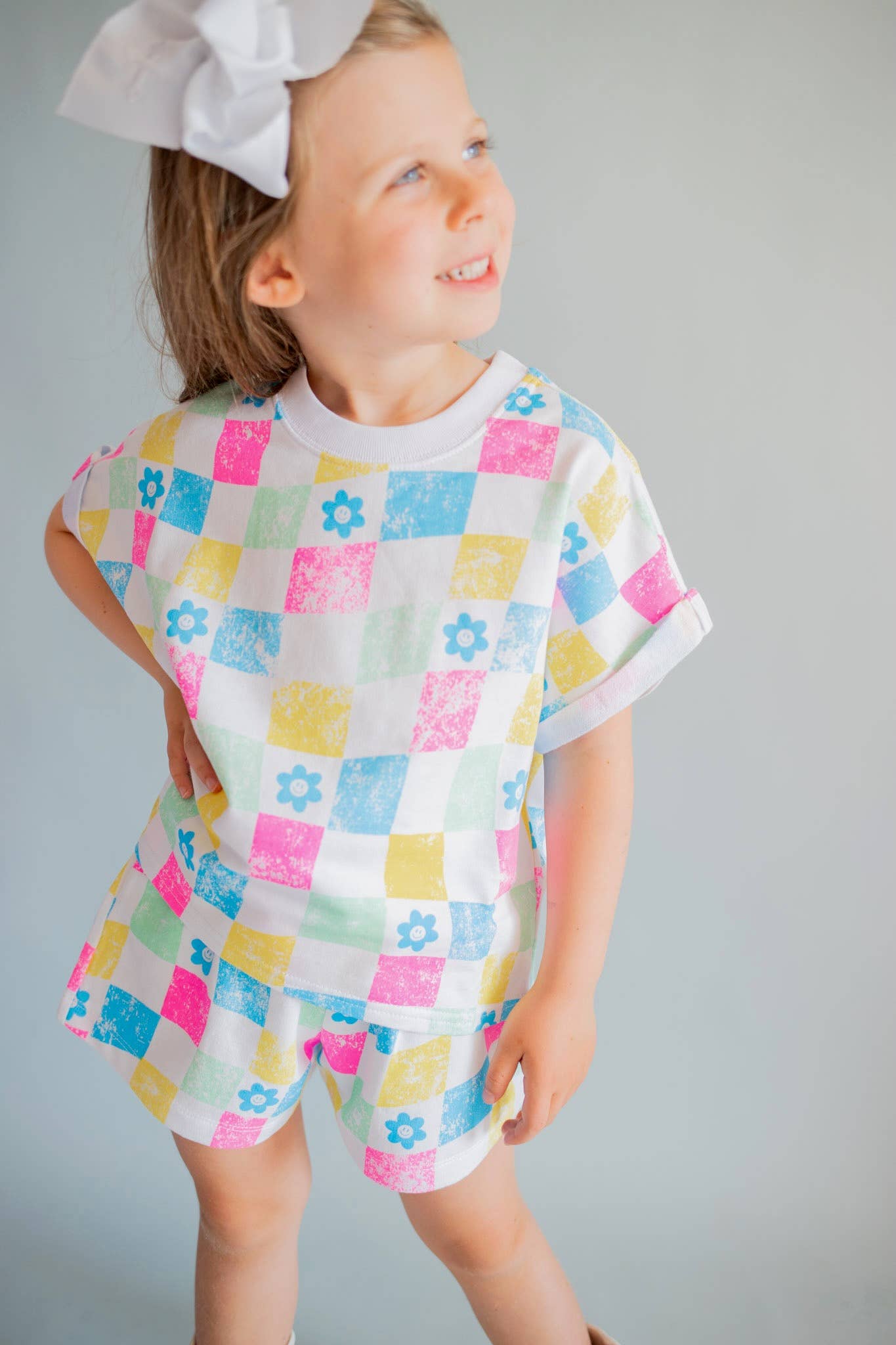 XOXO by Magpies All Over Checker French Terry Tee