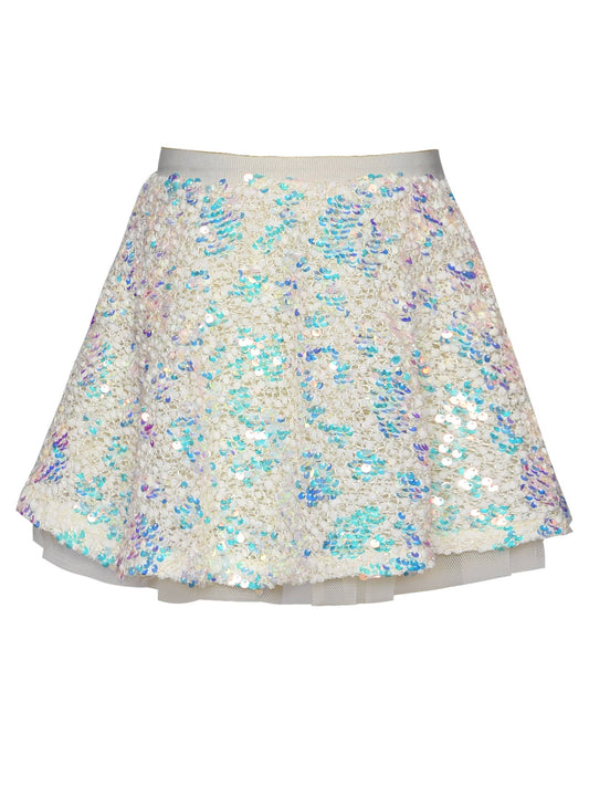 Iridescent Sequin Skater Skirt