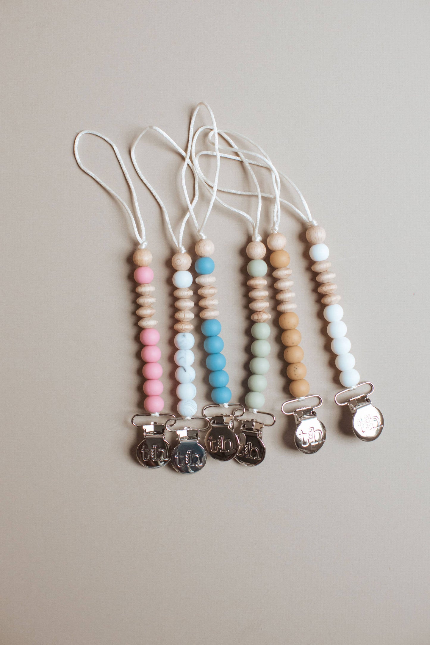 LE Petite Crew Pacifier & Toy Clip - BPA Free Silicone