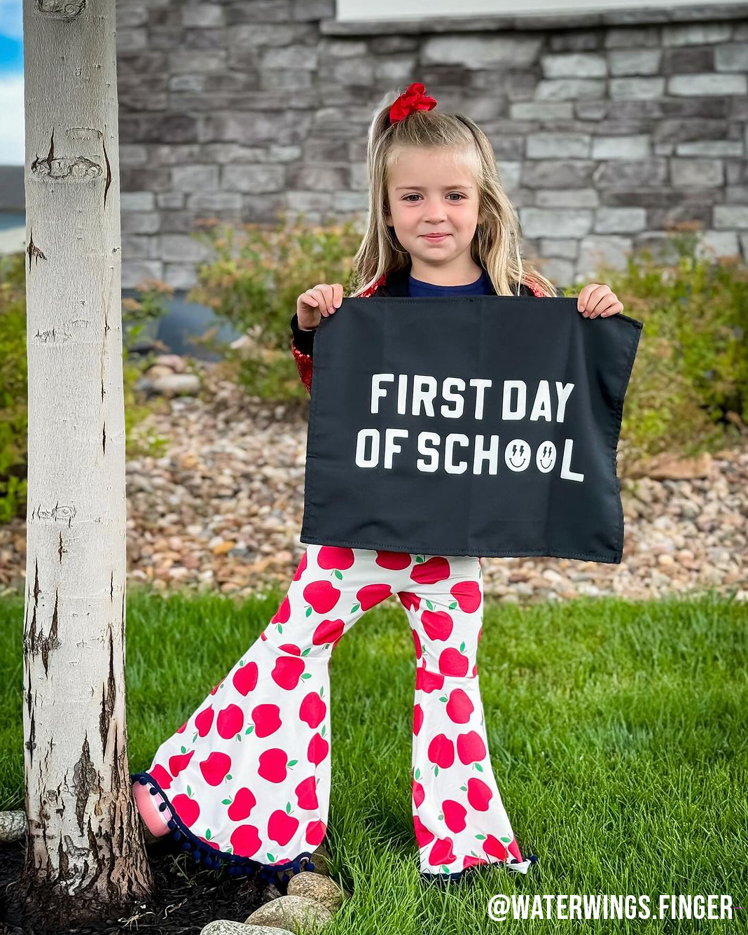 First / Last Day of School (Black) Reversible Banner Kids