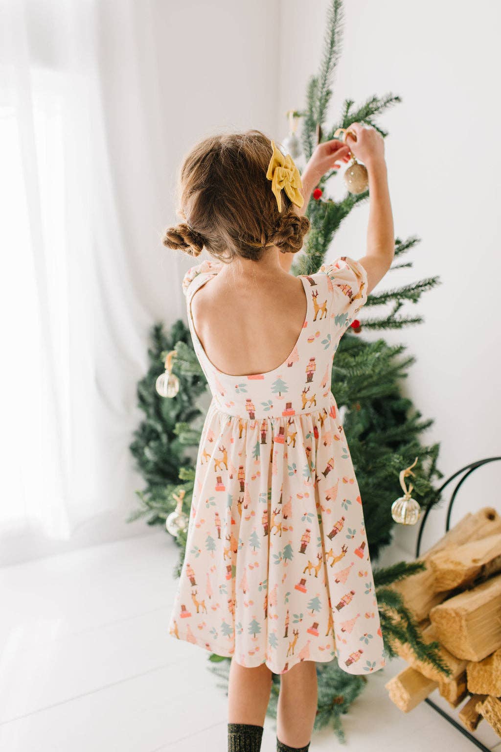 Puff Dress in Nutcracker | Girls Christmas Dress