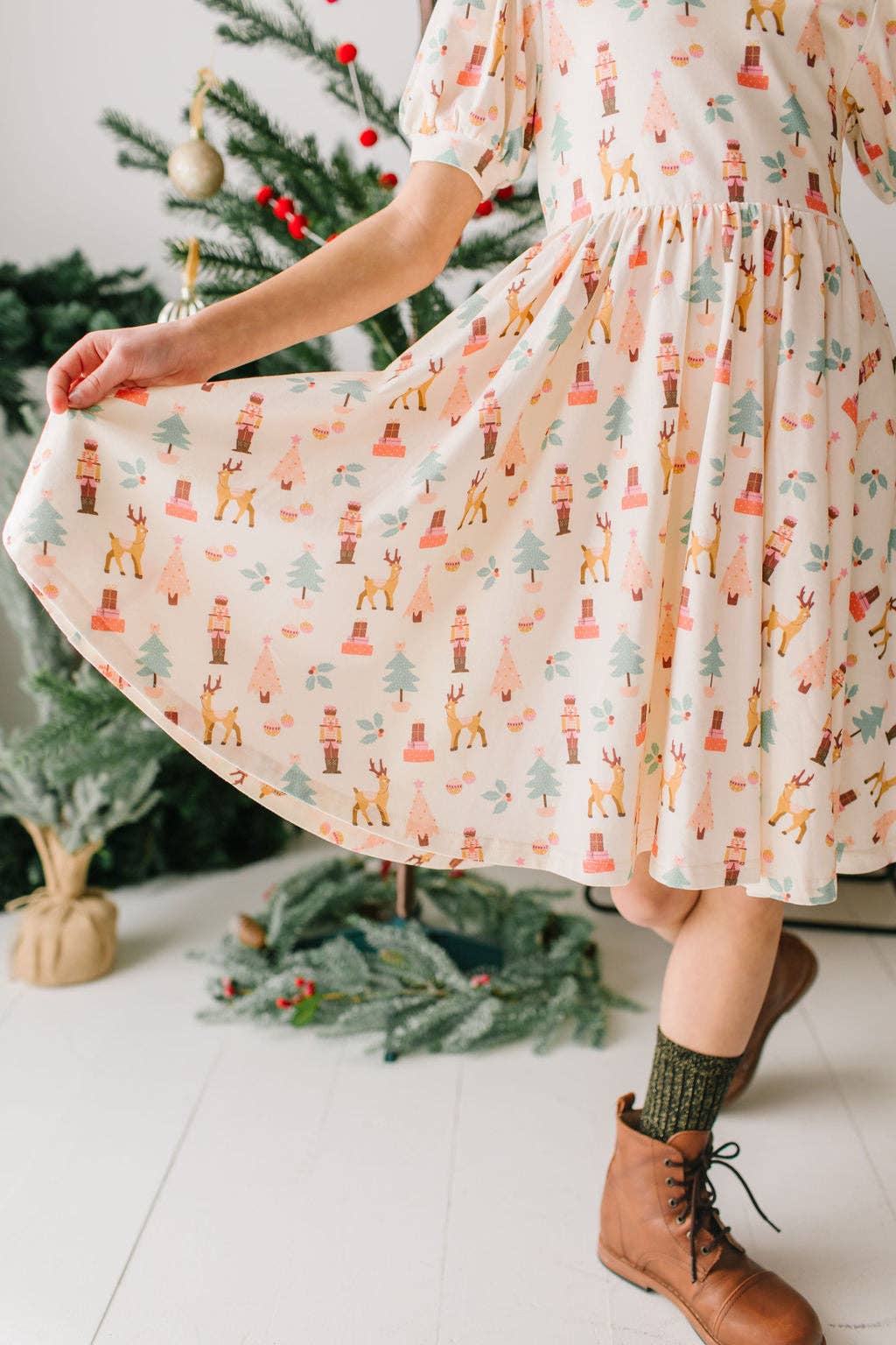Puff Dress in Nutcracker | Girls Christmas Dress