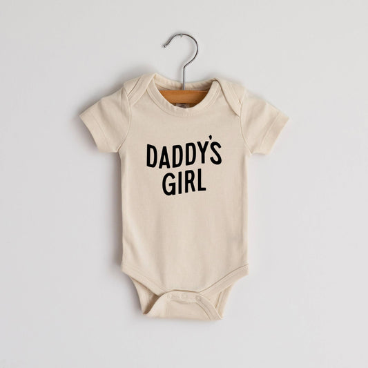 Cream Daddy's Girl Modern Organic Baby Bodysuit